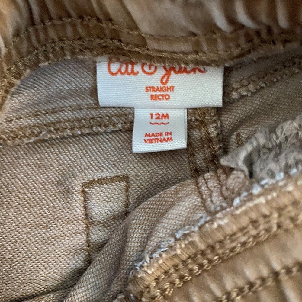 12 mos Boys Khaki & Forest Green Jeans